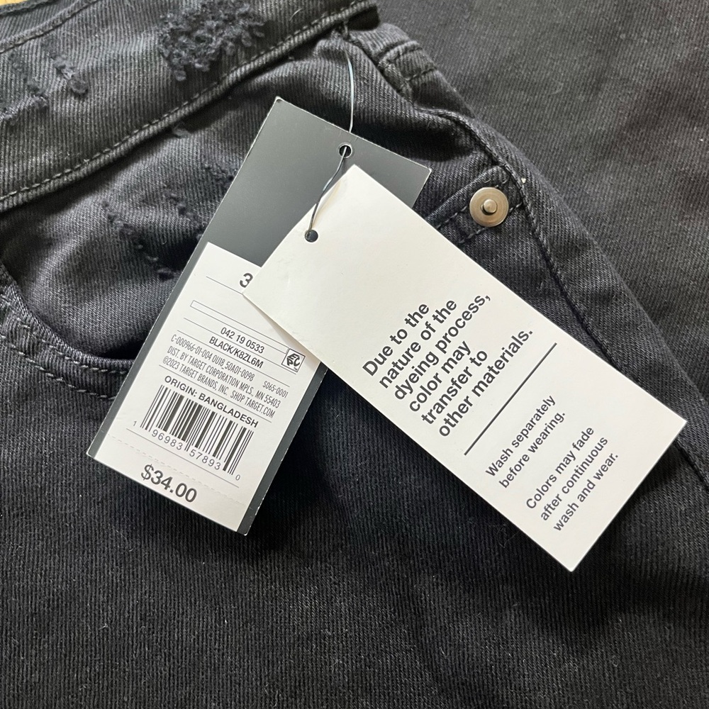 Original Use Jeans Mens 30X30 Black Slim Taper Distressed Stretch Denim NWT - Picture 5 of 12